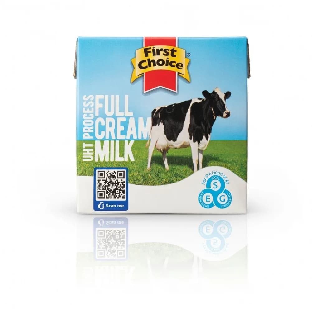 12/500ml.Lait Entier UHT First Choice