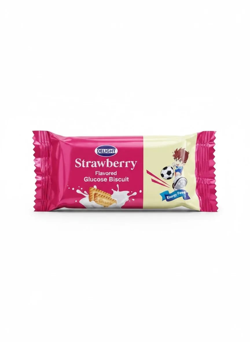 Biscuits glucose Delight fraise — Biscuits & Confiserie